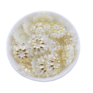 Diy Jewelry Accessories Gold Plated Petals Plastic Resin Wedding Hair <b>Clips</b> - Product Image 1