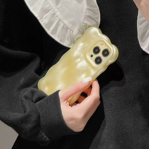 <span class=keywords><strong>Coque</strong></span> arrière antichoc en TPU électroplaqué à motif ondulé couleur bonbon pour filles, compatible avec les modèles 11-17 Pro Max - Product Image 5