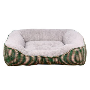Cama para Perros de Lujo Personalizada, Fabricada en China, Fácil de Limpiar, Lavable, de Felpa Verde Oscuro, Rectangular, Clásica, para Perros Pequeños y Grandes - Product Image 3