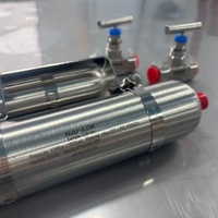 NAILOK SS316 High Pressure Gas Sampling Cylinder Seamless Double Ended Sample Cylinder 1 4 Female NPT Laboratory Sampling