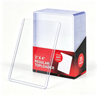 Protège-cartes rigides 3x4 pouces, protège-cartes rigides transparents 35pt, porte-cartes d'identité en PVC, étui rigide pour cartes