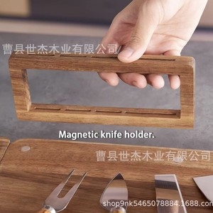 Shijie Wooden Compartment <b>Tray</b> Solid Wood Multifunctional Serving Plate For <b>Snacks</b> Fruits Food Display - Product Image 4