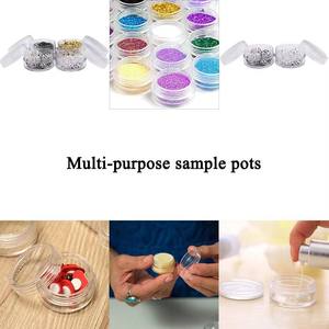 Contenants d'échantillons vides en plastique pour cosmétiques : pots pour fard à paupières, poudre à ongles, bijoux, baume à lèvres, brillant à lèvres, crème, lotion - Product Image 6