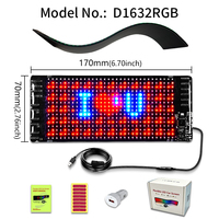 Pantalla LED para Coche de 5V USB con Control por App y Desplazamiento Remoto, 1000cd de Brillo, Pantalla Publicitaria para Interiores/Exteriores, Elevador, 1 Año de Garantía, Relación de Aspecto 1:2
