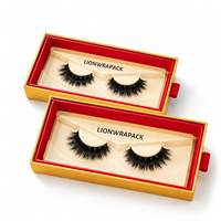 LIONWRAPACK Emballage personnalisé pour faux cils, boîte en papier magnétique de qualité supérieure