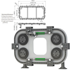 Medische Apparatuur Roterende Componenten Corrosiebestendige Roestvrijstalen Ovale Cirkelvormige Transportband - Product Image 4