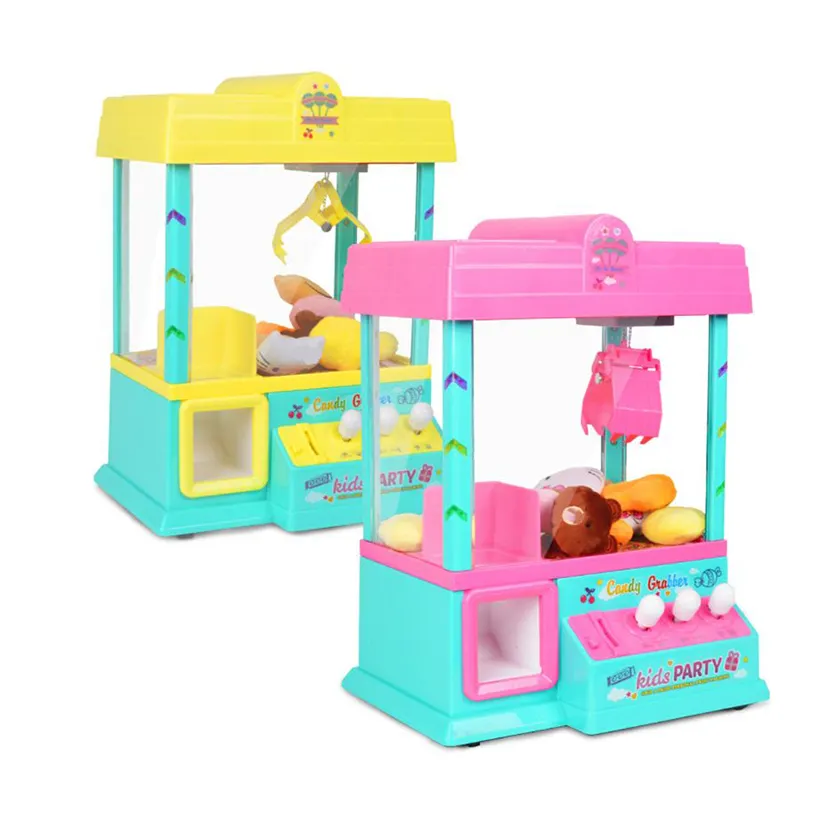 Funny Child Arcade Game Toy Candy Grabber Machine Candy Toy With Light And Music