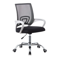 Median kursi komputer putar tengah belakang, kursi kantor jaring ergonomis harga rendah