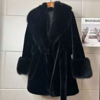 Manteau en cuir épais tendance à col en V, taille cintrée, de haute qualité, pour l'automne et l'hiver 2026