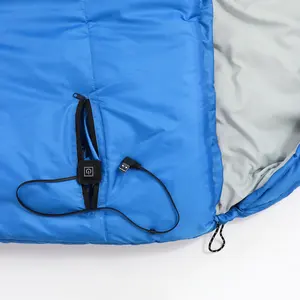 USB Electric Heating Sleeping Bag Outdoor Washable Warm Winter Camping Customize Waterproof Cotton Unisex 3 Season