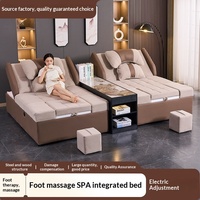 Fauteuil de massage électrique pour les pieds avec spa, bain de pieds, nettoyage des oreilles, karaoké et massage du dos - Design moderne en bois massif pour salle de bain et salon