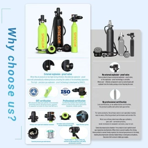 2024 nhà máy bán buôn dưới nước lặn thiết bị đặt 0.5L <span class=keywords><strong>Mini</strong></span> Scuba xách tay bể chứa không khí - Product Image 2