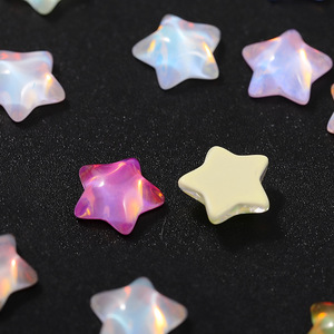Strass pour ongles en cristal étoile irisé à dos plat, accessoires de bijoux DIY colorés pour ongles - Product Image 3