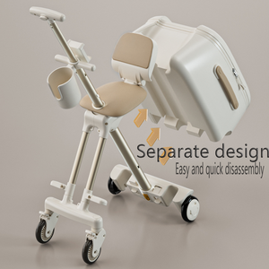 กระเป๋าเดินทางเด็กแบบแข็ง ล้อลาก พร้อมที่จับสำหรับเด็ก  กระเป๋าเดินทางเด็กแบบขี่ได้ - Product Image 2