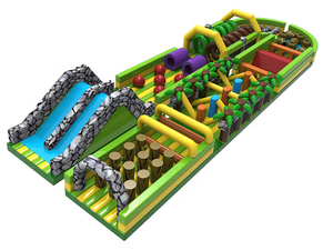 Parcours d'obstacles nucléaires <span class=keywords><strong>gonflable</strong></span> avec <span class=keywords><strong>piscine</strong></span> amovible et butée, pour un défi toxique nucléaire - Product Image 6