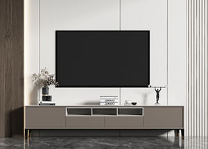 Modern Farmhouse LED Lighting Marble Effect <strong>TV</strong> Furniture, <strong>TV</strong> Furniture <strong>Wall</strong> Integrated <strong>Shelving</strong> Creates Luxe Living Room - Product Image 4