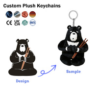 Porte-clés en peluche douce de haute qualité, couleur personnalisée, certifié CE, porte-clés en peluche personnalisé