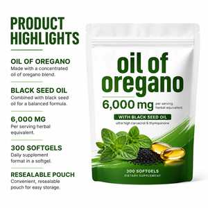 Complément alimentaire à base d'huile d'origan biologique en gélules souples avec des bienfaits antioxydants pour la santé digestive et immunitaire des adultes - Product Image 4