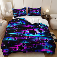 Parure de lit Y2K florale moderne et écologique, housse de couette en polyester à imprimé numérique avec taies d'oreiller, décoration intérieure rétro-futuriste