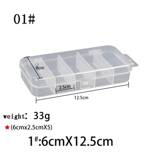 Boîte de pêche personnalisable à 6 compartiments, boîte de rangement pour appâts, leurres, hameçons, accessoires de pêche, boîte de rangement en plastique transparente - Product Image 2
