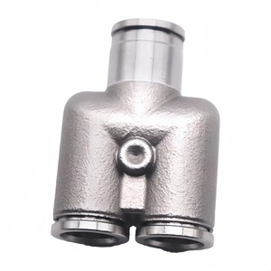 Conector de Manguera Neumática Universal para Camiones de Alta Calidad, Conector en Y de Acero Inoxidable PY 304 de Diámetro Igual - Product Image 1