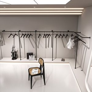 Étagère murale décorative en <span class=keywords><strong>fer</strong></span> forgé noir poli style Art Déco pour vêtements féminins - Vente directe usine - Product Image 4