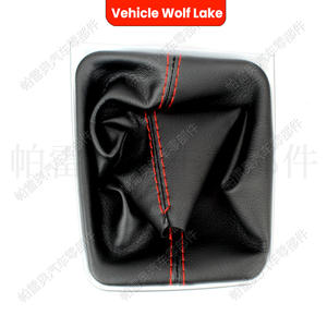 Funda para palanca de cambios de vehículo Wolf Lake, para Volkswagen Golf 7, plástico lavable, línea roja, volante a la izquierda - Product Image 5