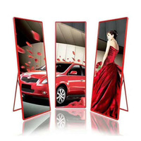 Pantalla Led de póster para interiores P1.86, pantalla Led de 640x1920 para interiores, pantalla de publicidad Led con espejo