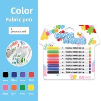 Marqueur permanent minimaliste F-08, 8 couleurs, avec pointe pinceau de 1-2 mm, pour le graffiti, le dessin DIY sur vêtements, chaussures, chapeaux et tissus pour enfants