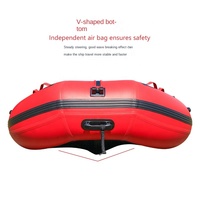 Bateau pneumatique Haiqiang SK-BOAT-06 en alliage d'aluminium, fond épaissi, pliable, portable, à fond rigide, pour la navigation, 2,3 m, 1-4 personnes