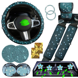 Cubierta de Volante de Diamantes para Coche, Cubierta de Hombro para Cinturón de Seguridad, Cubierta de Palanca de Cambios, Cubierta para Salida de Aire Acondicionado - Comercio Exterior Transfronterizo - Product Image 5