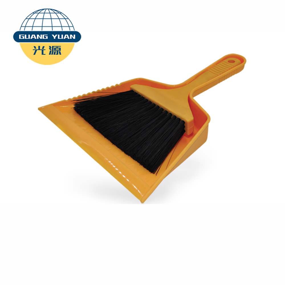 Scourer Hand Broom with Dustpan Natural Plastic Broom Handle Made PP Bristle +TPR Handle Indoor Cleaning Mini-broom Set Reusable