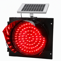 Feux de signalisation solaires à LED rouges à haute visibilité, clignotants, alimentés par énergie solaire, pour la sécurité routière