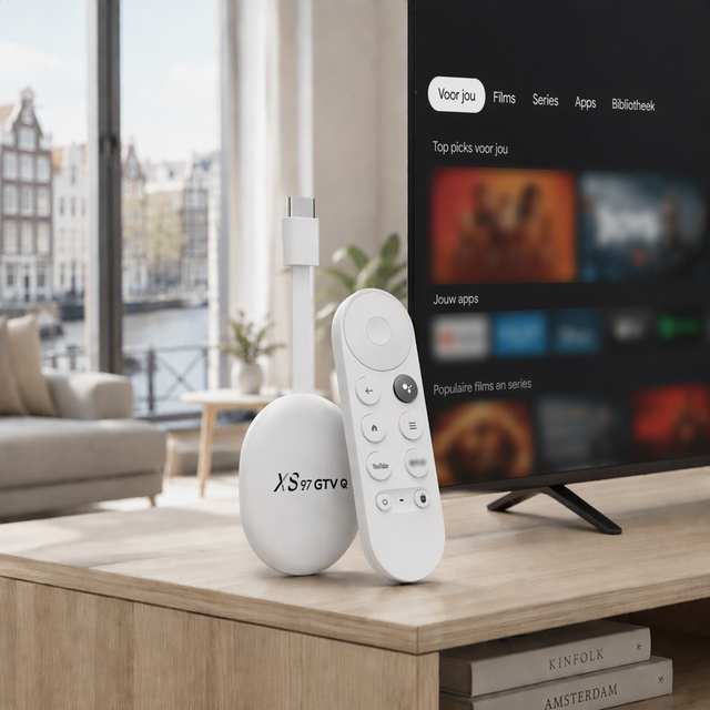 XS97 GTV Q Google TV Stick 4K HDR Streaming TV Dongle Android 12 2GB+16GB WiFi6 BT5.2 Chrome-Cast Alternative OTT Media Player