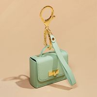 Mini sac porte-clés en cuir PU, cordon de poignet, porte-monnaie, accessoires, pendentif, sacoche pour téléphone portable, bijou, cadeau