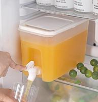 Distributeur d'eau et de boissons pour réfrigérateur de 3,5 L avec robinet, pot en plastique de grande capacité