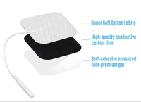 Électrode adhésive pré-câblée 50x50mm pour stimulateur musculaire TENS EMS, électrodes pour appareil TENS