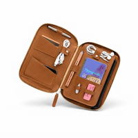 Portefeuille de voyage multifonction en cuir PU de luxe A5 avec logo personnalisé RFID, porte-passeport zippé pour documents, idéal pour les voyages d'affaires 2026