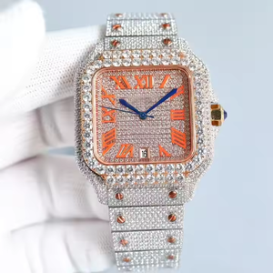 Reloj de Pulsera para Hombre de Acero Inoxidable con Diamante Moissanite VVS Distintivo, Brillo Excepcional, Detalles de Élite, Moda Moderna y Lujosa - Product Image 6