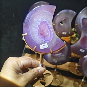 Cristallo <span class=keywords><strong>di</strong></span> Agata <span class=keywords><strong>Rosa</strong></span> Naturale all'Ingrosso, Cristallo Lunare per Decorazione Casa e Guarigione - Product Image 4