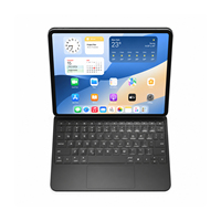 Coque avec clavier pour iPad Air M4/M3/M2 11 pouces, support magnétique flottant avec trackpad et rétroéclairage