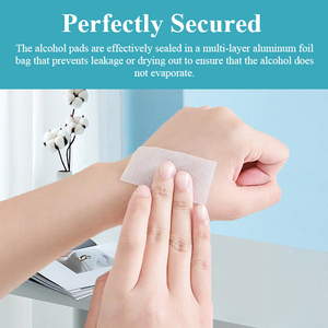 แผ่นรองแอลกอฮอล์สำหรับ75% และเตรียมอนามัยแผ่นเปียกปรับแต่งได้ - Product Image 3