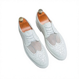 2025 New Ideas Men's Lace-Up Leather Dress Shoes Comfortable <b>Pointed</b> <b>Toe</b> Breathable Quick Dry Anti-Slippery Wedding Office - Product Image 3