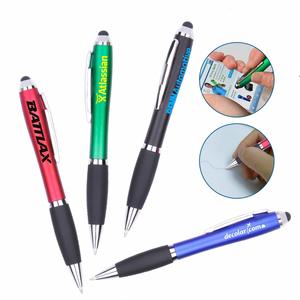 2-in-1 Stylus <b>Ballpoint</b> <b>Pen</b> with Rubber Grip, Custom Logo Printed Retractable <b>Pen</b> for Office, Business, Promotional Gift - Product Image 4