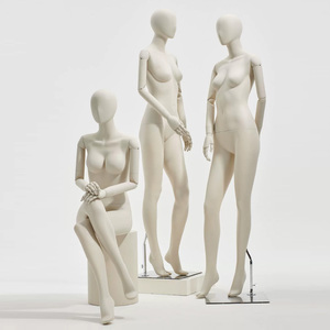 Высококачественный продвинутый женский манекен для всего тела, белая подставка из стекловолокна, стильная головка для модной витрины, аксессуары для одежды - Product Image 4