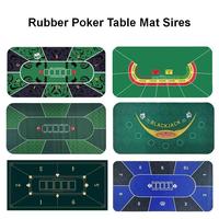 Tapis de table en caoutchouc pour casino, surface en feutre pour une manipulation fluide des cartes, pour Blackjack et Poker, dimensions 240*120*2cm avec zones de paris claires