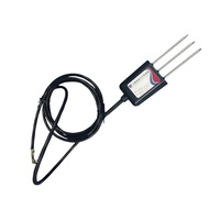Sonde de test de température et d'humidité du sol, transmetteur durable, haute précision, acier inoxydable, sonde de 63 mm, câble de 2 mètres, IP68