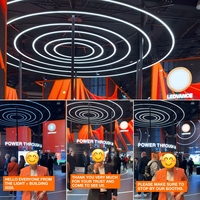 Plafonnier LED circulaire en aluminium personnalisé, lustre moderne noir à intensité variable, économe en énergie, idéal pour salle à manger et chambre à coucher