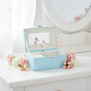 Boîte à musique écologique personnalisée à manivelle de haute qualité Yiyu avec anneau, boîte à <span class=keywords><strong>fleurs</strong></span> en coton, cadeau de la Saint-Valentin - Product Image 1