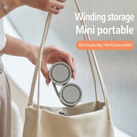 Ventilateur de cou rétractable portable avec fonction aromathérapie, design pliable mains libres, trois vitesses, batterie au lithium 1600 mAh pour usage extérieur